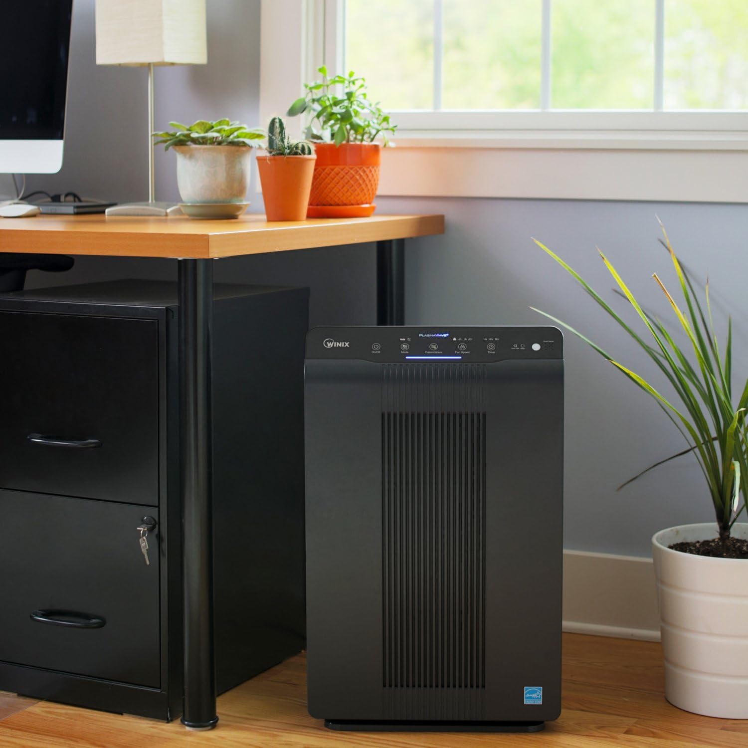 Winix 5500-2 air purifier front view with digital control panel